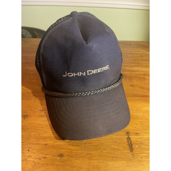 Vintage John Deere Blue Trucker Hat ~ Rare - Picture 1 of 4